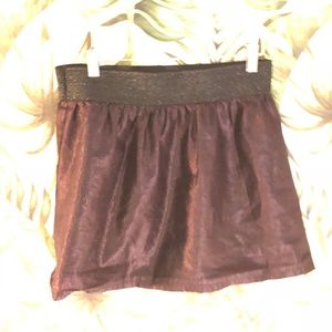 Shiny purple skirt